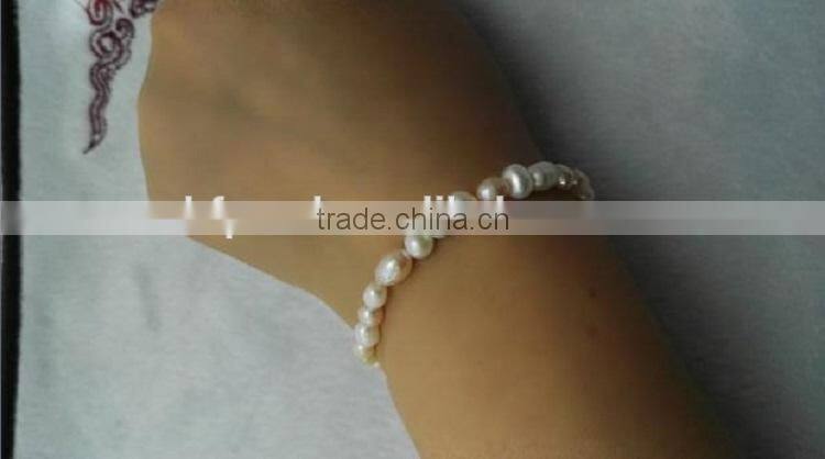5-6 mm multicolor baroque freshwater pearl bracelet