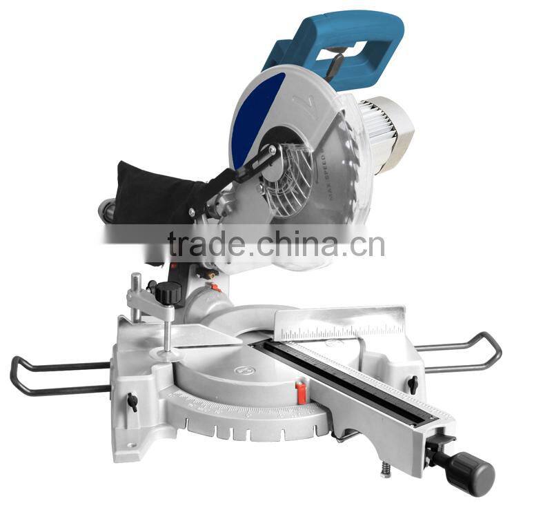 255mm 1800w Low Noise Induction Motor Electric Slide Miter Saw Power Aluminium Profile Cutting Saw
