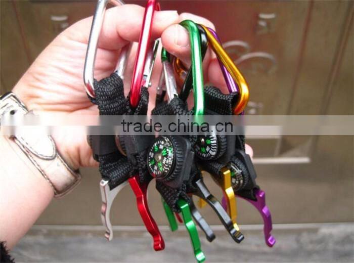 Wholesale Colorful Detachable Lanyard Strap Carabiner With Compass