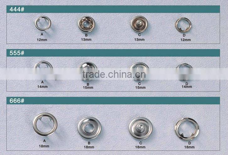 KMJ-2110 fashionable style metal prong snap buttons for clothes