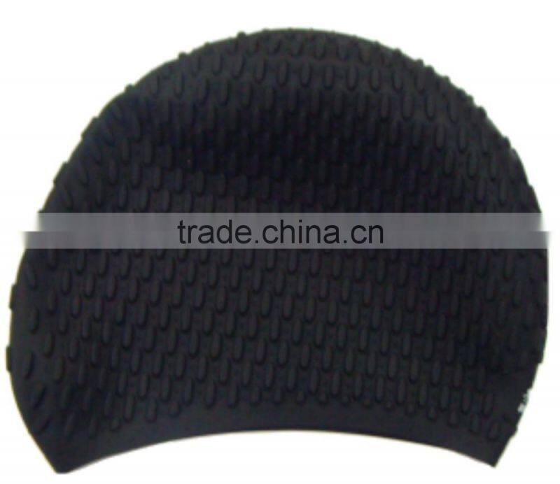 2015 new stylish silicone swimming caps for long hair(CAP-1201)