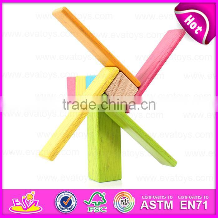 Promotional 46PCS DIY wooden puzzle 4D toy for kids,Wooden intelligent 3d puzzle diy toy for christmas W03B045