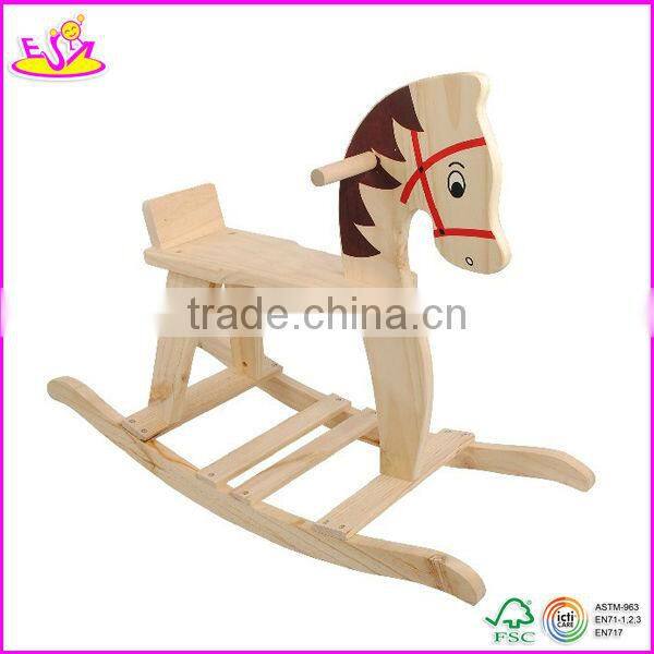 Cute wooden rocking horse ,fashion wooden rocking horse,wooden toy rocking horse WJY-8006