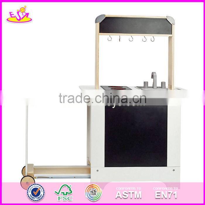 2017 new design pretend play funny wooden kids toy kitchen W10C256