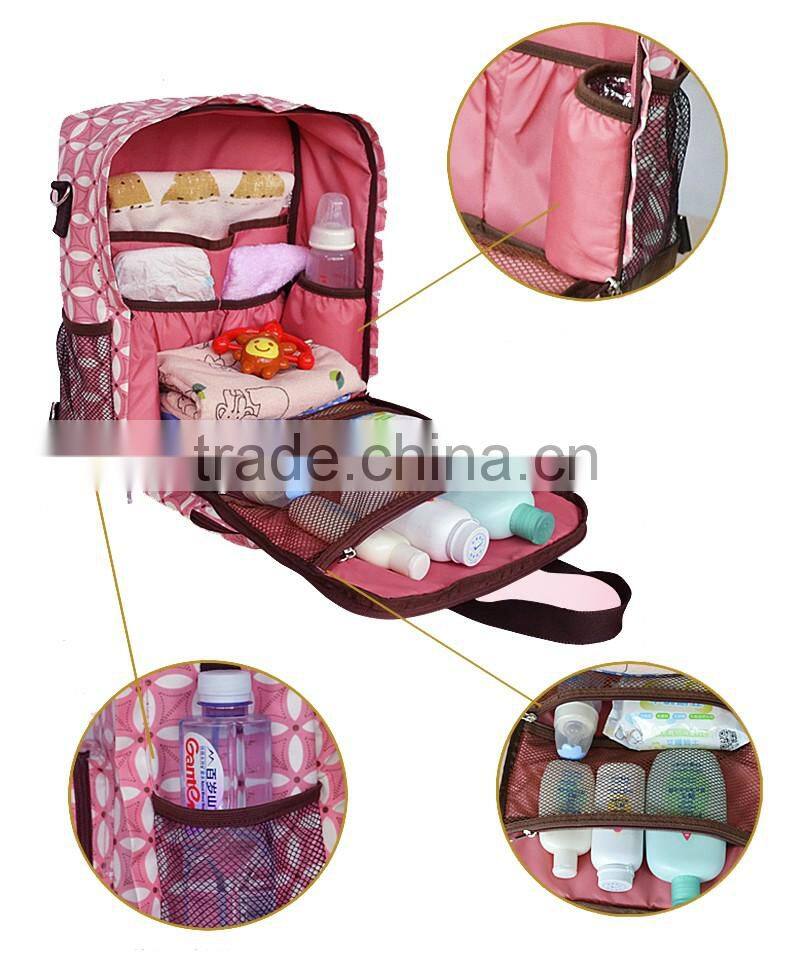 2016 Fashion multi-function mommy backpack storage bag