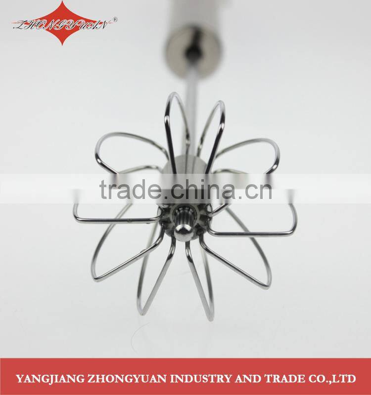 Wholesales Hand Held rotary Manual Egg Beater 14 inch Stainless Steel Mini Egg Whisks