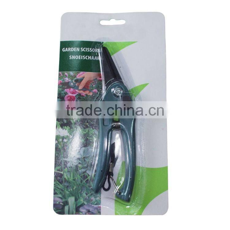 Ratcheting metal garden bypass pruner with PP handle