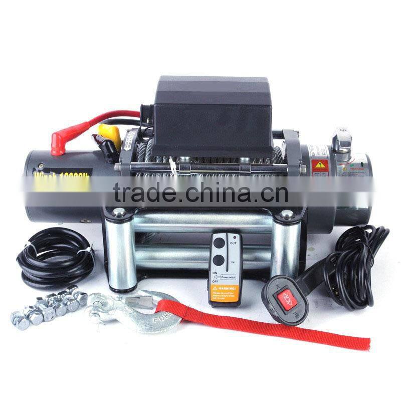 off road recovery winch 12v, 4x4 electric mini winch