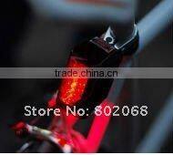 Free shipping Red LED Bicycle Light with Red Laser
