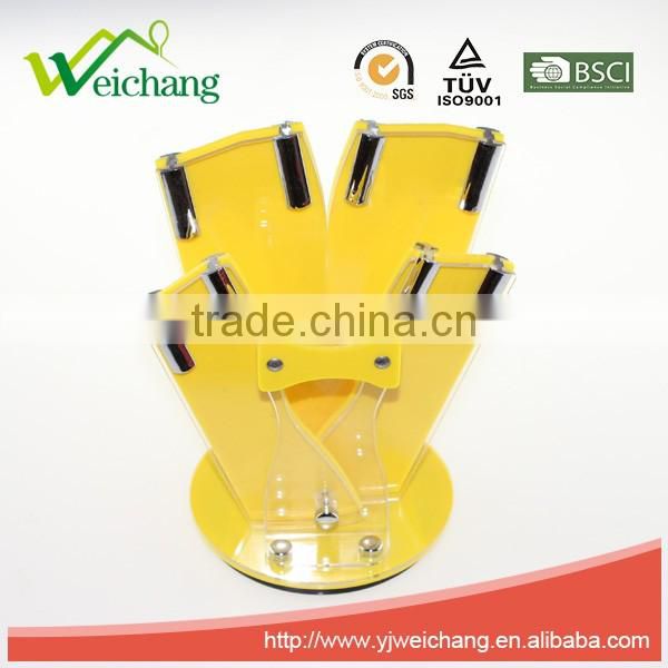 WCCP004 acrylic knife holder cutting head fashion design PVC knife display rack