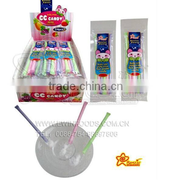 3 Colors Sour Powder Straw / Sour Powder Stick