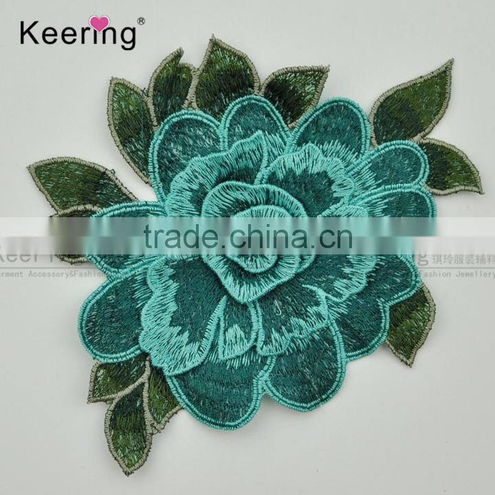2017 new arrival beautiful embroidery patch flower decoration clothing accessories from keering WEF-761