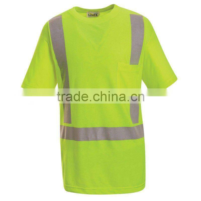 High Visibility Short Sleeve Safety T-Shirt Workwear SLT006