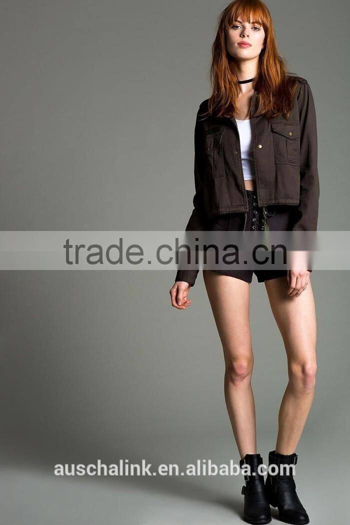 OEM service newest cropped cheap varsity jacket made in china