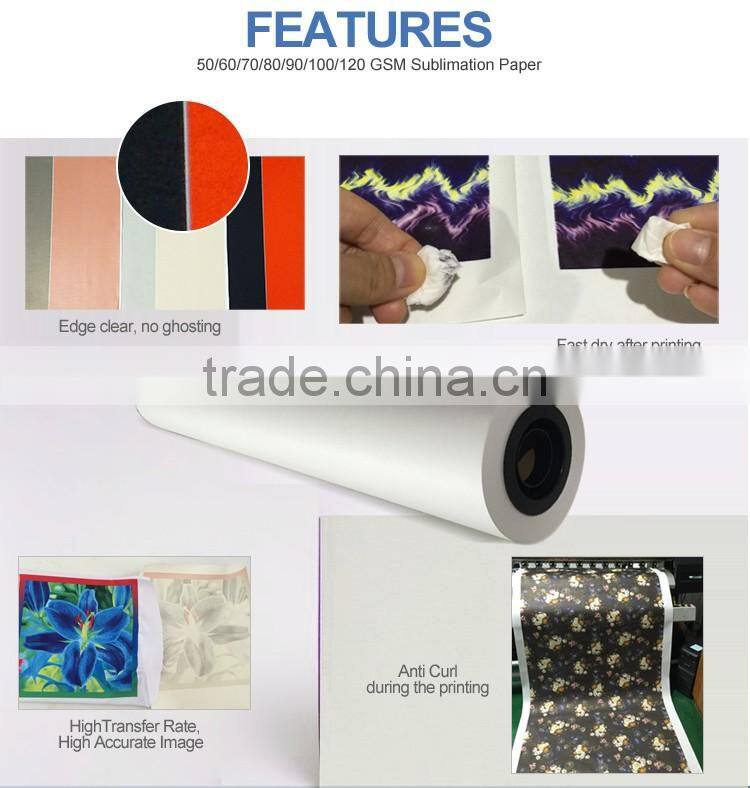 fast dry 100gsm dye sublimation paper for roland mimaki mutoh