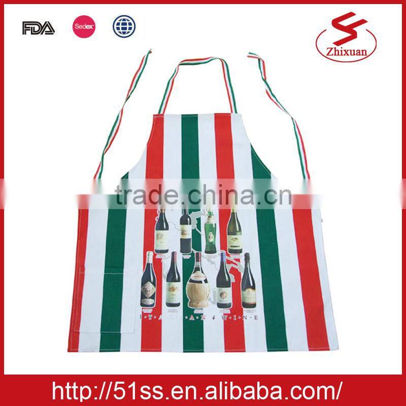 Italy striated cotton apron for cooking