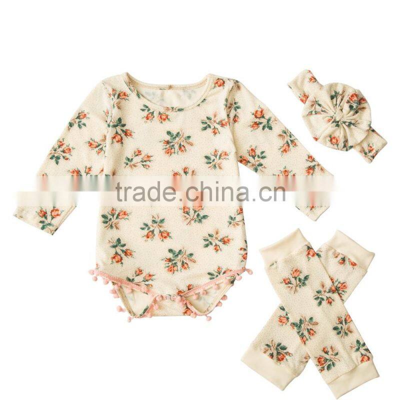 2017 New arrival 100%cotton long sleeve onesie baby spring onesie romper