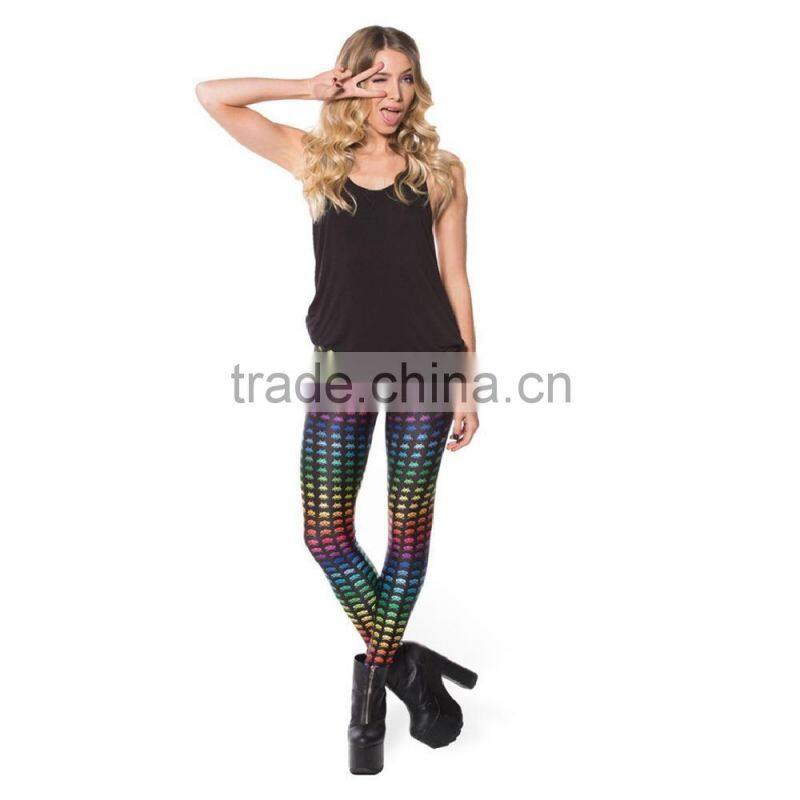 Sublimation printed Leggings Compression Tights Bodybuilding suit, Sportswear Yoga Running Pants
