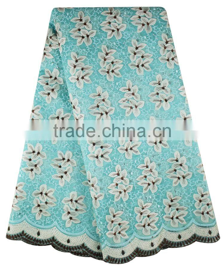 Bestway Nigerian Traditional Wedding Dress Organza Big Lace Fabric With Sequins