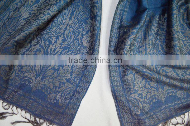 The stylish large 100%rayon soft designer jacquard floral hot shawl