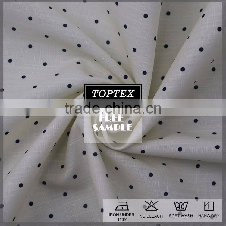 In China Best Quality Calico Fabrics Cotton slub printed Fabric