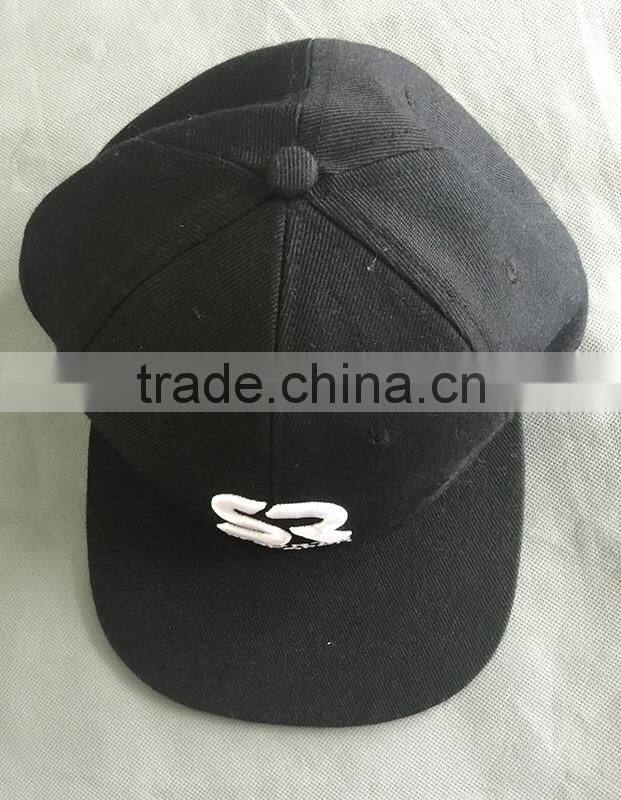 Custom High Quality 3D Embroidery logo 100% Cotton 6 Panels Snapback Cap