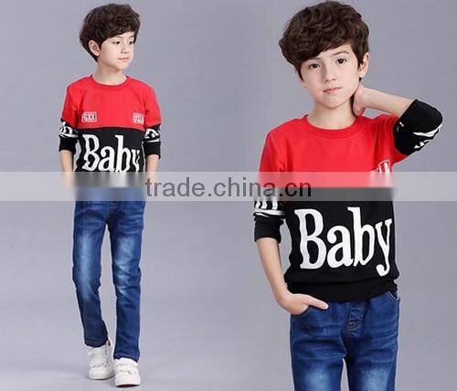 new style new design good quality China alibaba print long sleeve t-shirt for kids