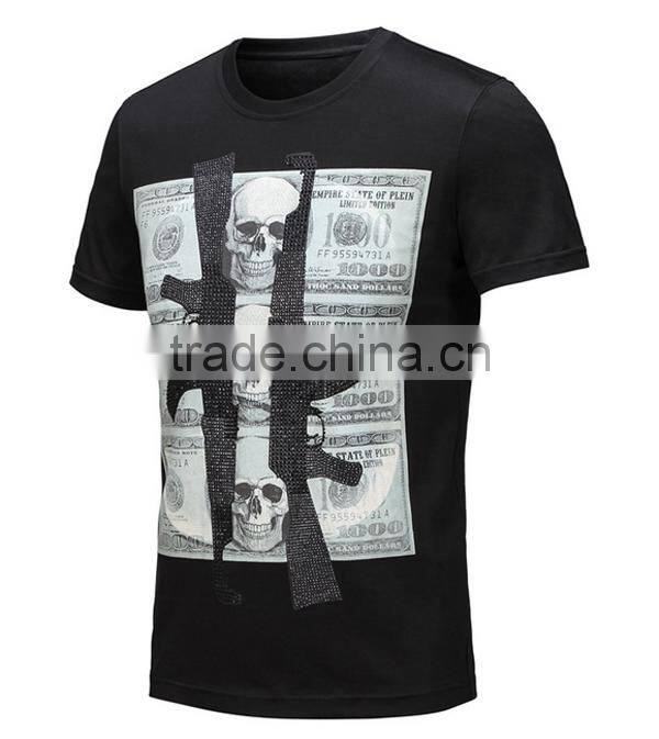 2017 China Garment Factory Personalized Customized Brand 3D Print 100%Cotton Private Label Logo Cheap Eco Promotion Men T Shirt