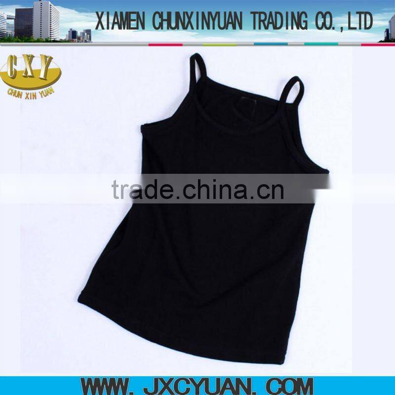 yellow children sleeveless t shirts with no printing