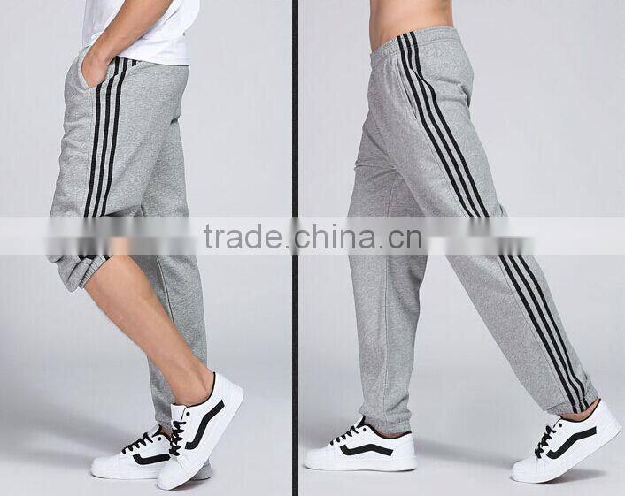 hot sale customize cheap mens design 100%cotton sports wear track pants