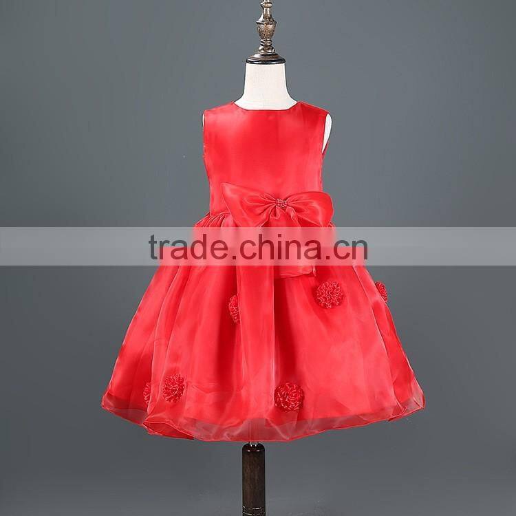Hot Sales Popular Christmas Baby Girls Kids Flower Petals Party Wedding Prom Fancy Dress 2Colors