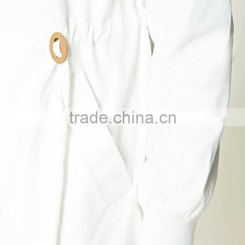 Open front longline flat collar ribbed trim belted waist womens online jackets