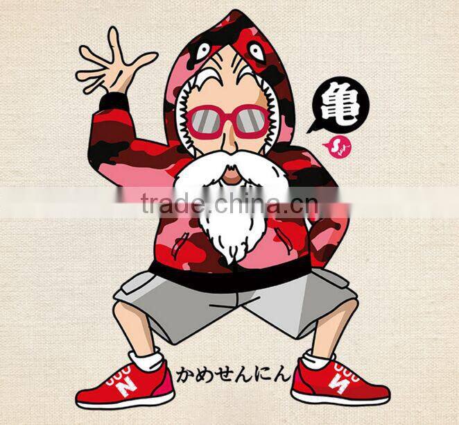 China good washable cartoon characters offset logo on garments heat transfer printing