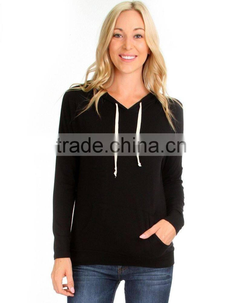 Made in China Ladies Thin/lightweight Drawstring Hoodies