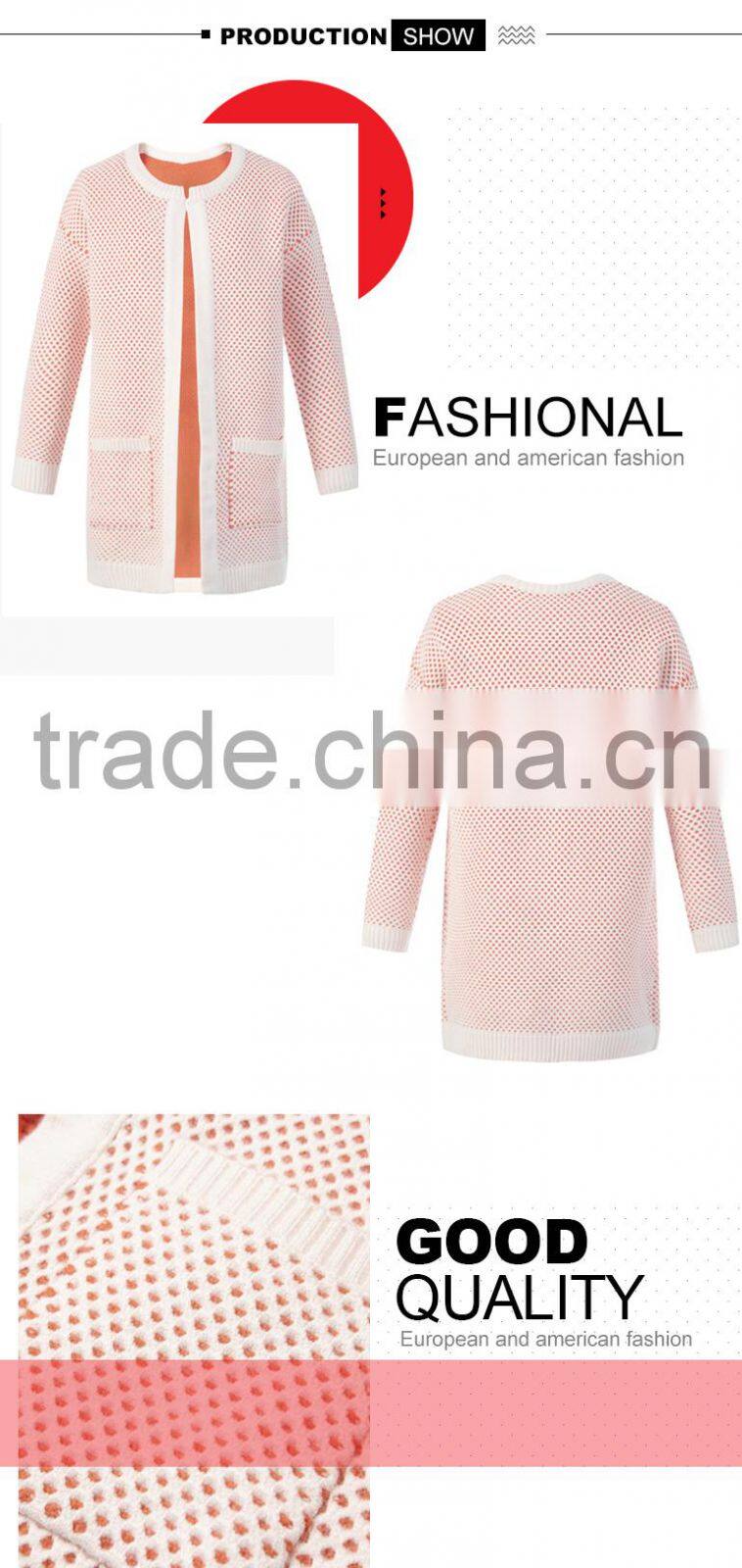 Fashion cardigan 2017 open front thick knitted sweater csrdigan for women