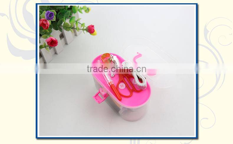 China Felt Material Pink Storage Basket Sewing Kit