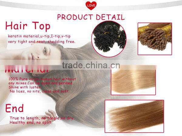 Fast Shipping Cheap Hair Extension Natural Popular Human European I Tip Hair Extension