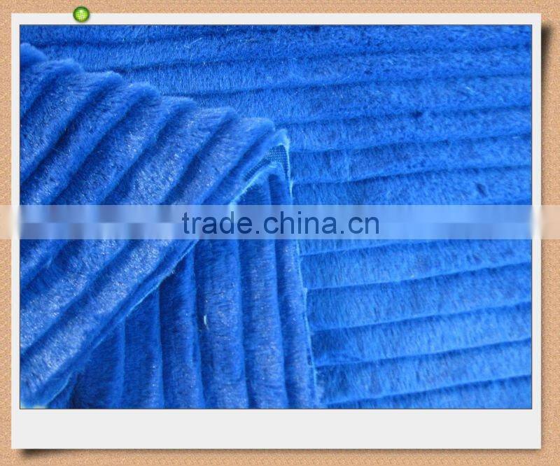 100%polyester stripe pv plush/toy fabric