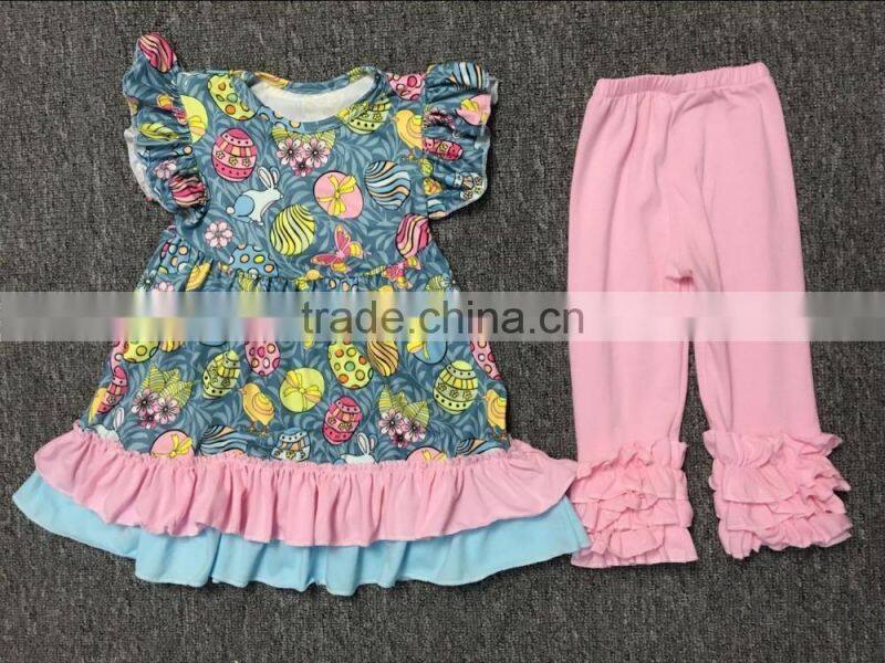 Girls autumn clothing set Casual patched on knee Children Wear Fancy Kids Stylish Suits wholesale children's boutique clothing