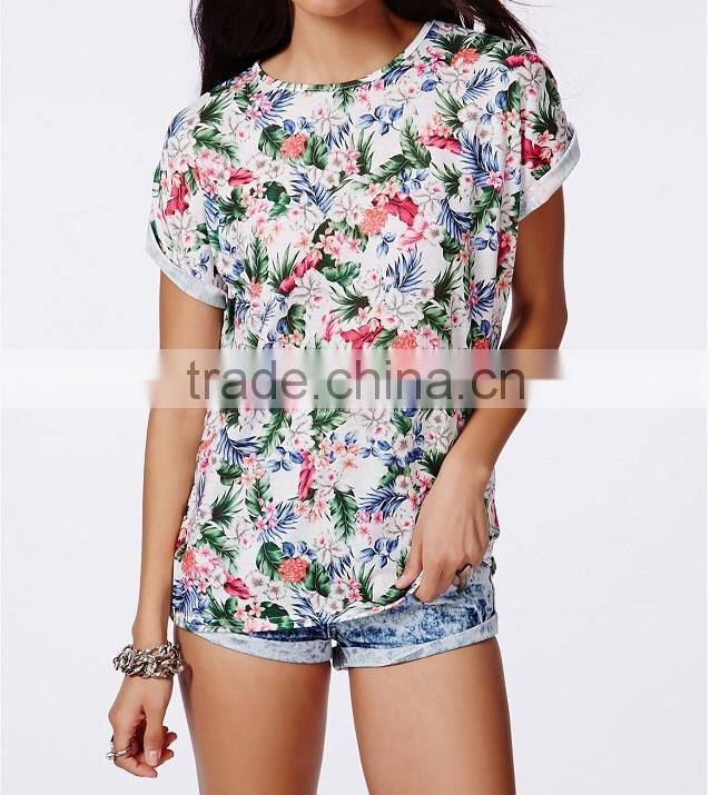 Jersey Fabric Tropical Printing T-shirt Printing