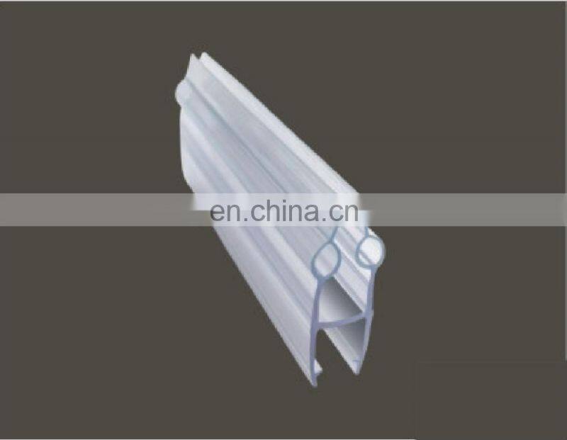 PVC shower door water proof seal for the bottom of 8mm glass doors
