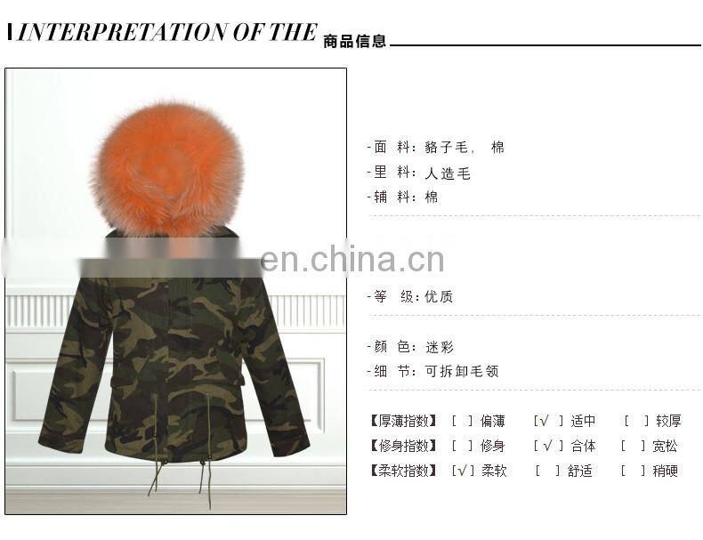 top grade latest fashion faux fur women jackets with raccon fur collar