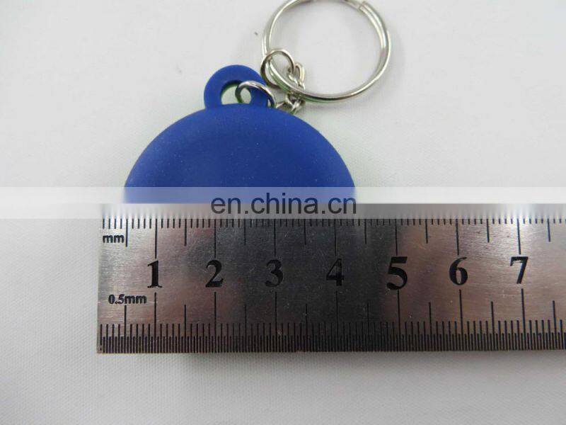 Custom double sides 3d embossed logo pvc keychains