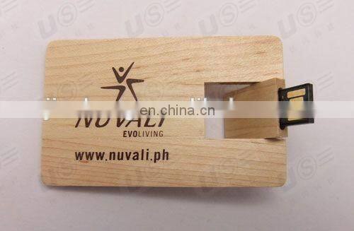 Personalised custom rectangle clamp wooden usb stick cover