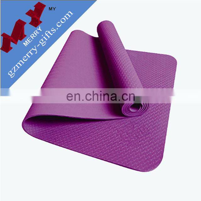 Anti-slip waterproof tpe eco yoga mat with packing bag