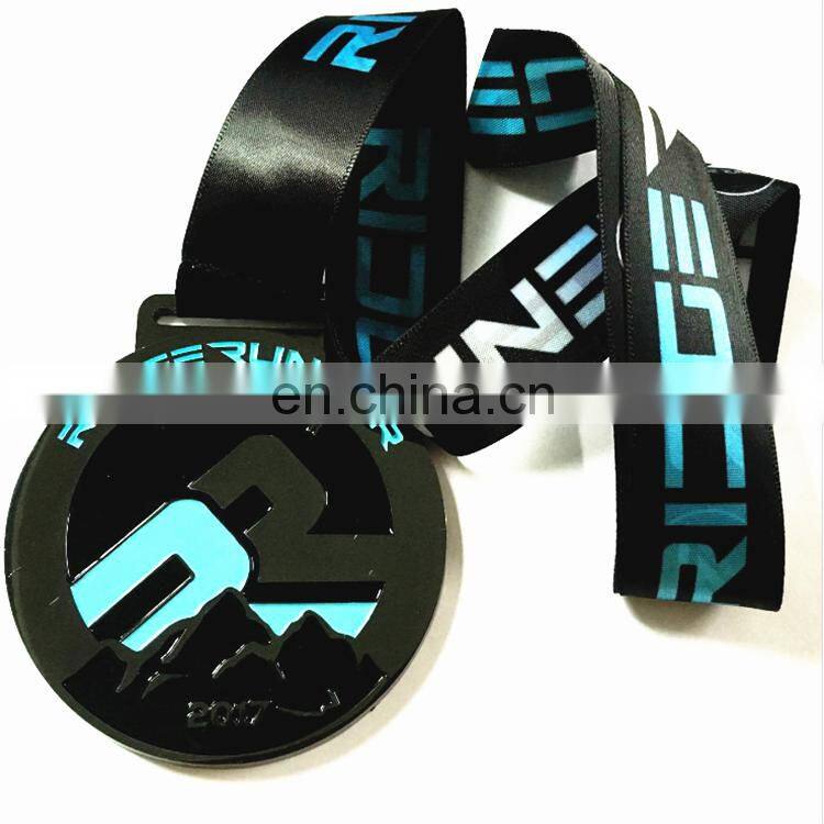 rose gold painted pink color women marathon medal