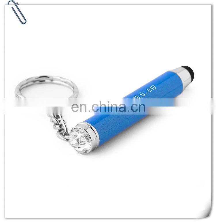 mini led sparkle stylus promotional keychain