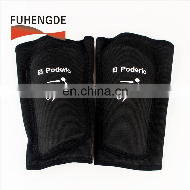 Latest designs sporting band logo embroidery elastic leg strap wrap with iron protection