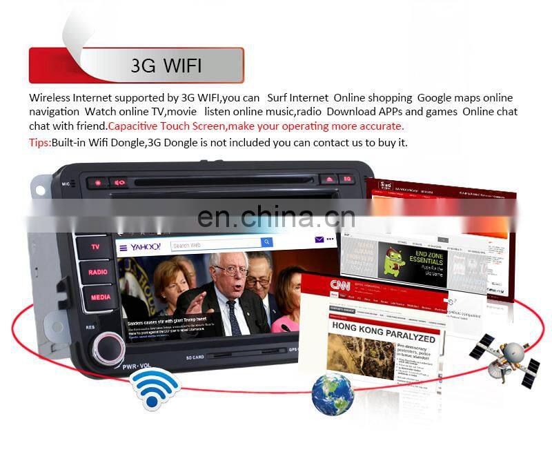 7 Inch Android 5.1 digital touch button car Radio GPS Navigation for VW
