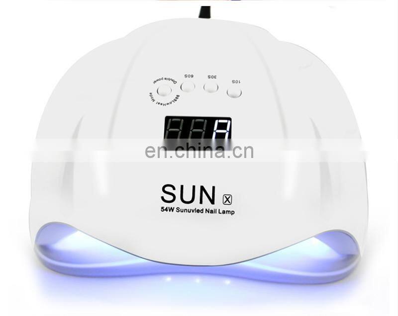 made in Shenzhen 54W SUN X UVLED Nail Lamp Dryer Machine for Nail Gel Polish Drying with Smart Sensor Nail Art